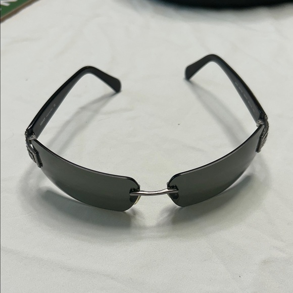 Versace Black Sunglasses with Silver Accents - Picture 1 of 7